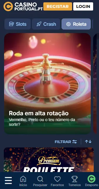 Registar-se no Casino CASINO PORTUGAL ONLINE